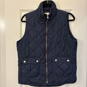 THREAD & SUPPLY Quilted Zip Front Puffer Navy Blue Women’s Size Large